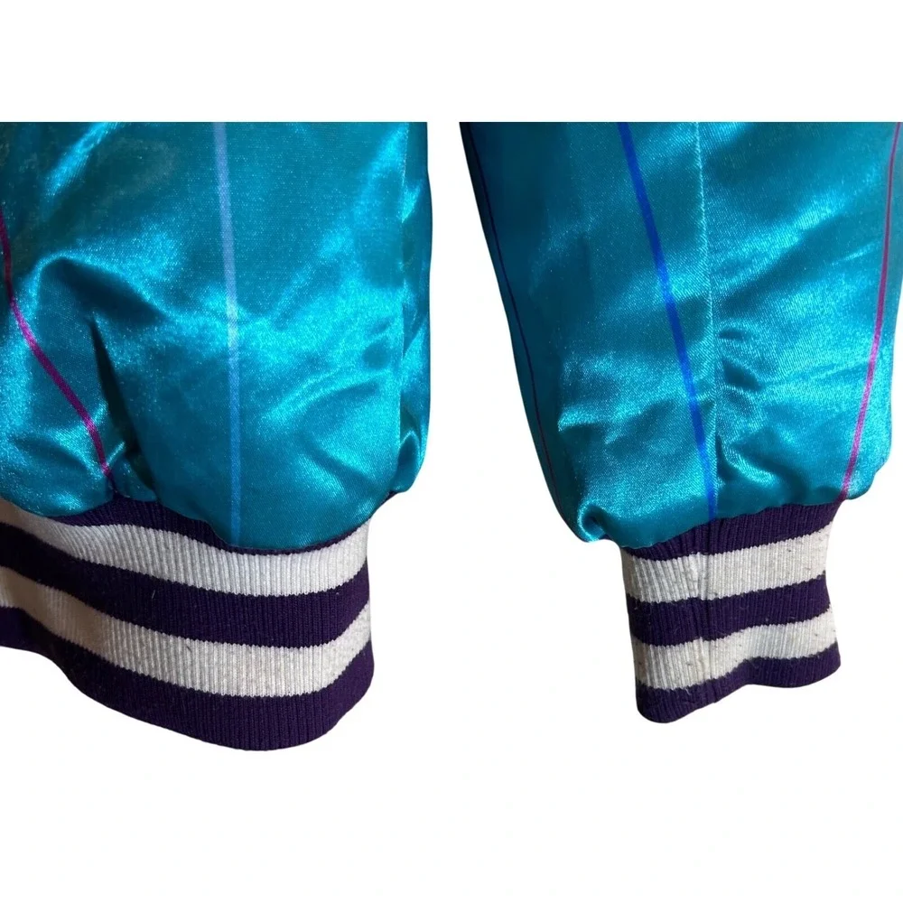 Headgear Classics Men's Dreamville Charlotte J. Cole‎ Teal Aqua Satin Jacket Sm